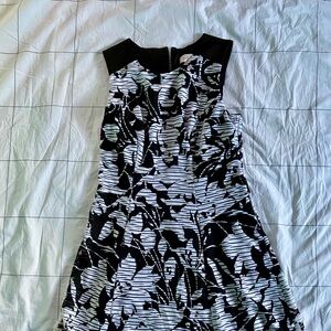Black White Ann Taylor Loft 6 Sleeveless Dress
